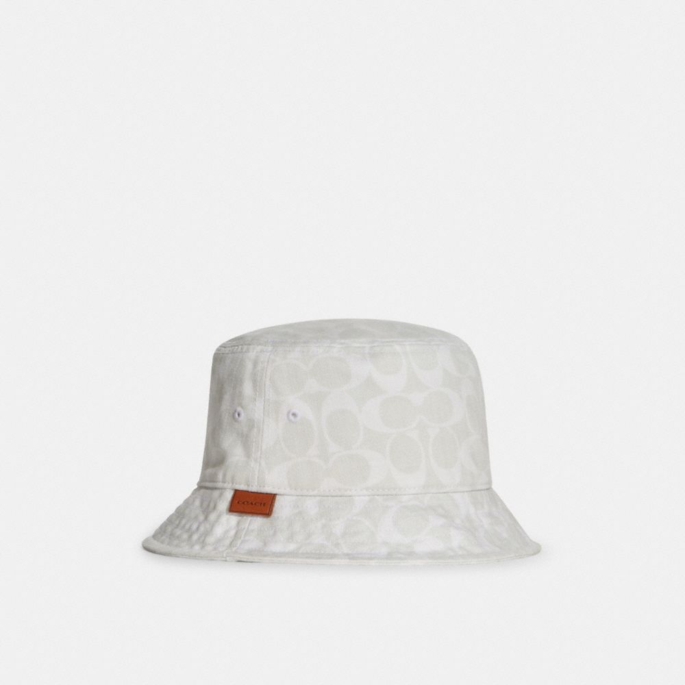 Signature Denim Bucket Hat - CHALK - COACH C9121