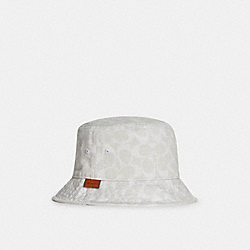 COACH Signature Denim Bucket Hat - CHALK - C9121