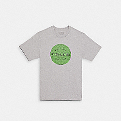 COACH C9140 Signature T Shirt HEATHER GREY GREEN