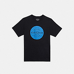 COACH C9140 Signature T Shirt BLACK/BLUE