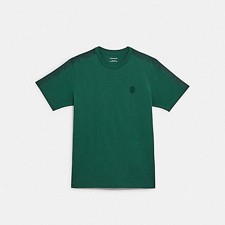 COACH C9141 Signature Tape T Shirt Verdant Green