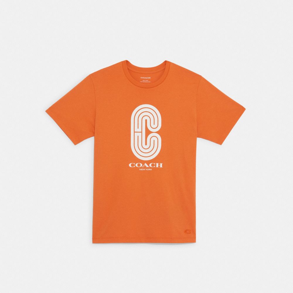 COACH C9142 Retro Signature T Shirt Candied Orange