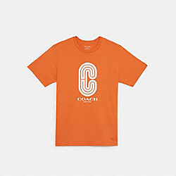COACH C9142 Retro Signature T Shirt CANDIED ORANGE