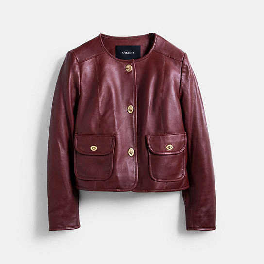 C9149 - Cardi Leather Jacket Saddle