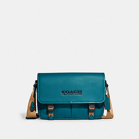 COACH C9157 League Messenger Bag Deep-Turquoise
