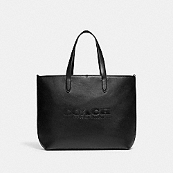 League Tote In Smooth Leather - C9160 - Black