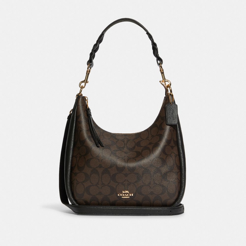 COACH C9189 - Jules Hobo In Signature Canvas GOLD/BROWN BLACK
