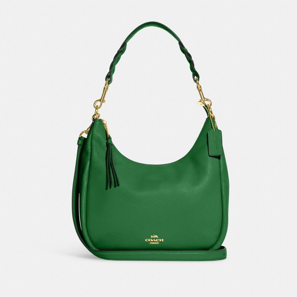 COACH C9190 Jules Hobo GOLD/KELLY GREEN