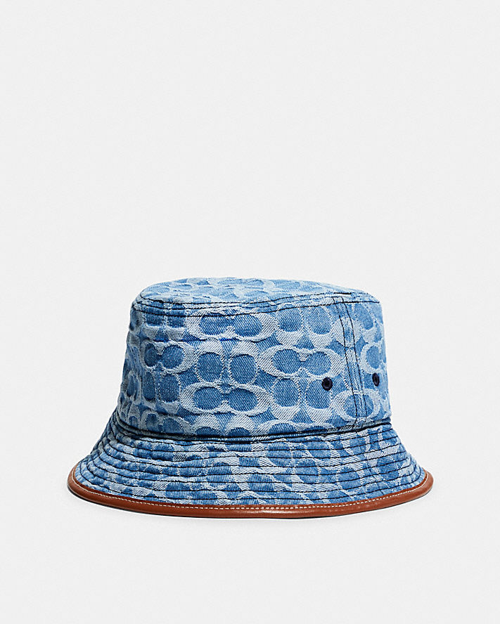 有機棉經典 SIGNATURE 圖樣丹寧漁夫帽