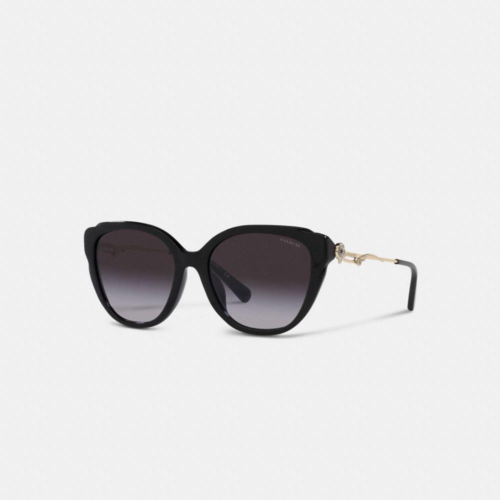 C9199 - Tea Rose Wire Petal Cateye Sunglasses Transparent Blue Gradient