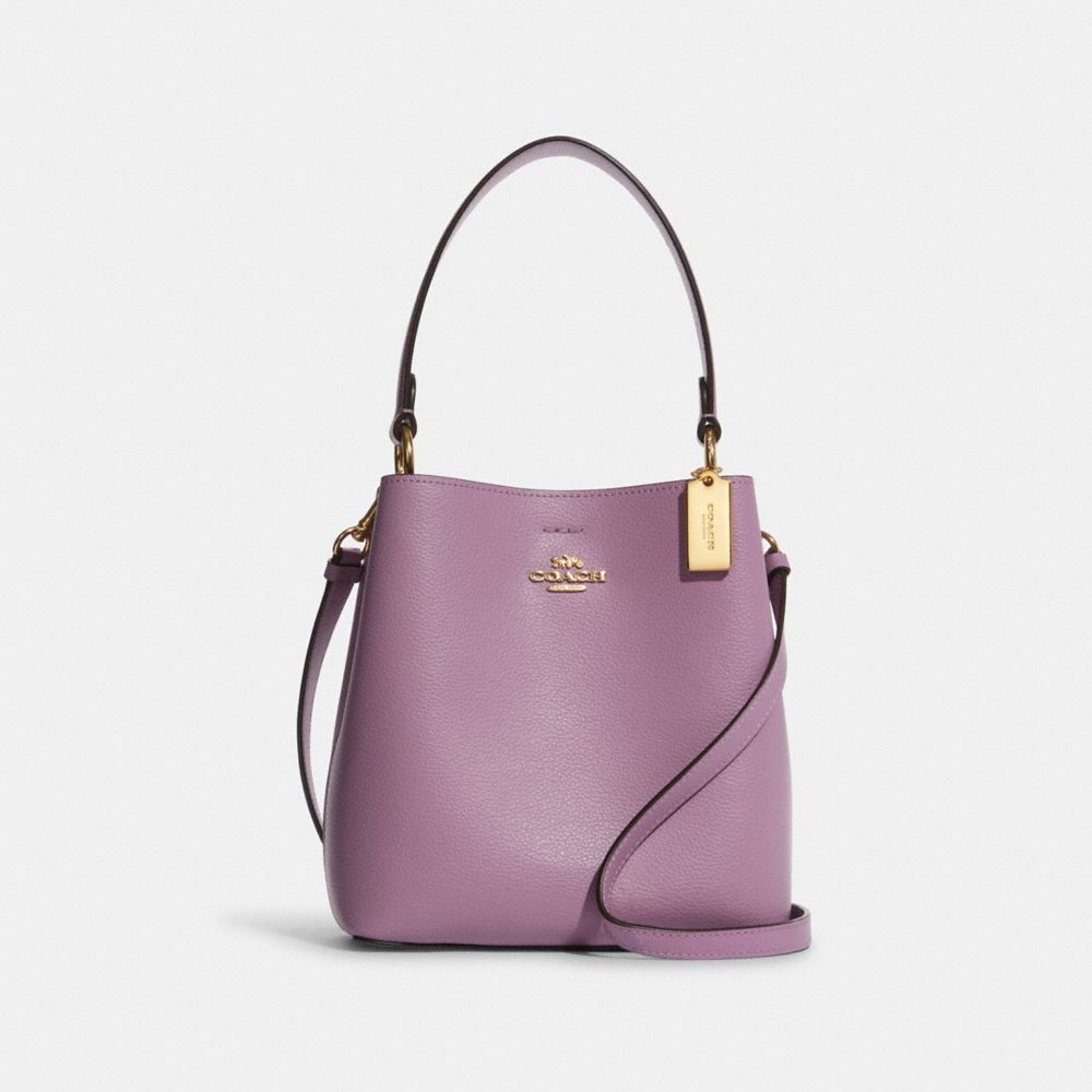 COACH C9213 - Small Town Bucket Bag GOLD/VIOLET ORCHID/WINE
