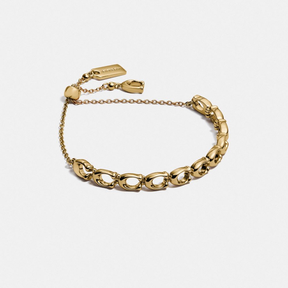 C9322 - Signature Link Friendship Slider Bracelet Gold