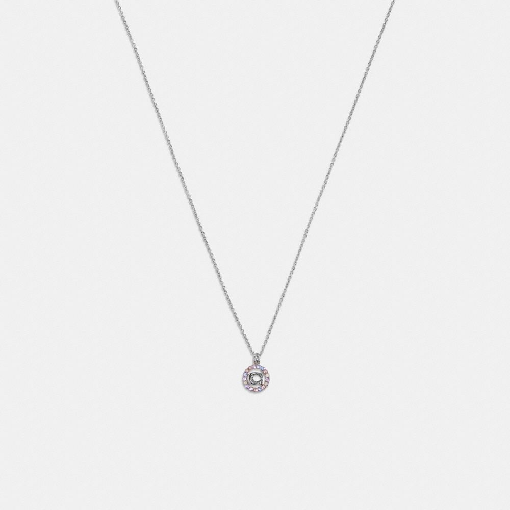 C9354 - Signature Multicolor Crystal Necklace Silver/BLUE MULTI