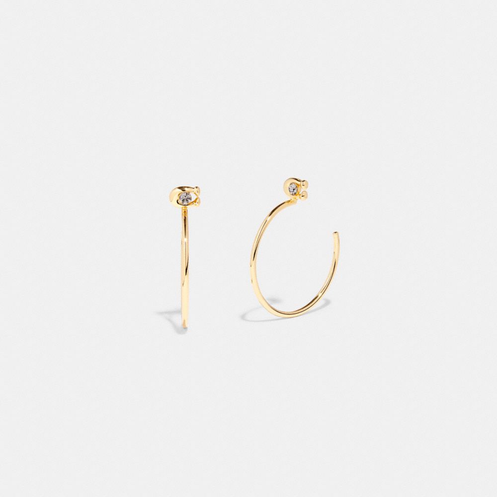 C9355 - Signature Hoop Earrings Gold