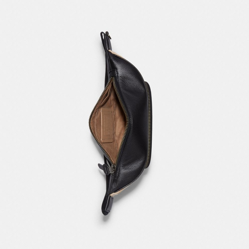 THOMPSON BELT BAG IN SIGNATURE JACQUARD WITH VARSITY STRIPE