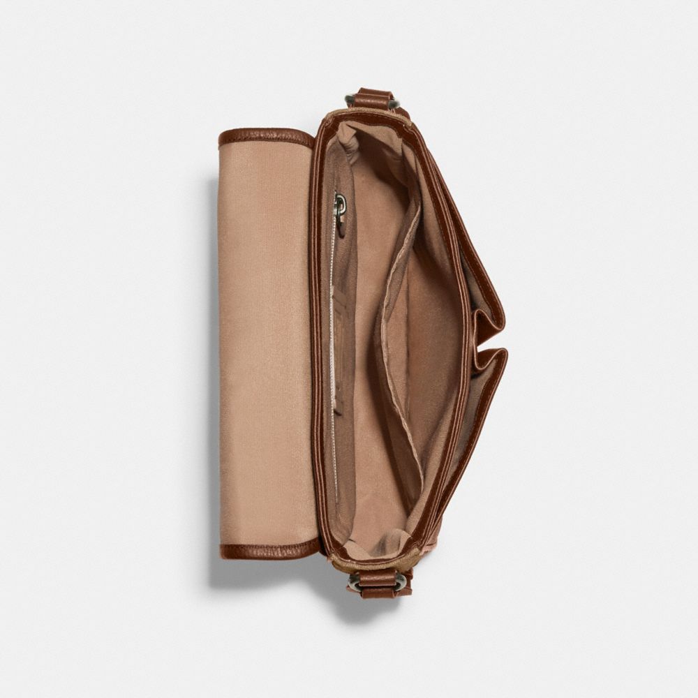 THOMPSON SMALL MAP BAG IN SIGNATURE JACQUARD WITH VARSITY STRIPE