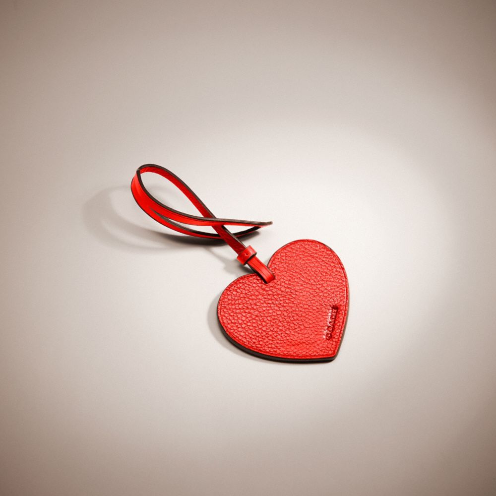C9401 - Remade Heart Bag Charm Red.