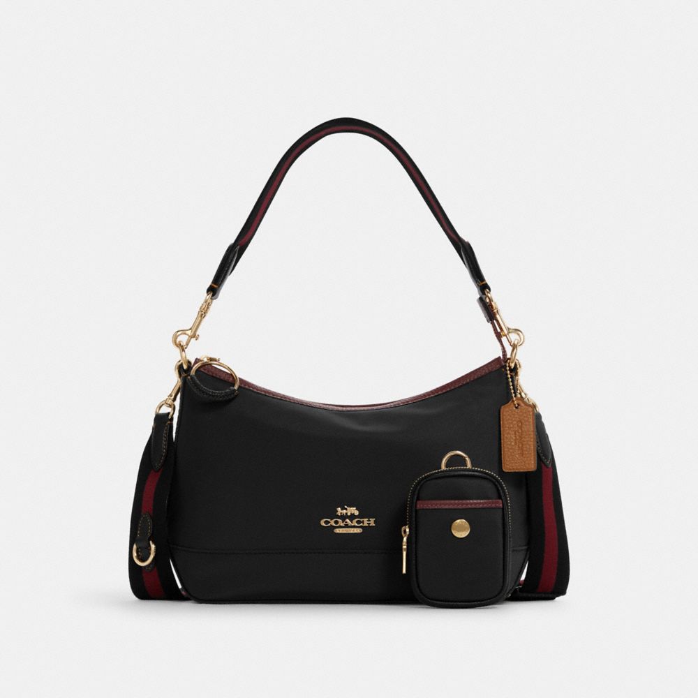 COACH C9443 - Shoulder Bag GOLD/BLACK MULTI