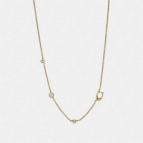 COACH Signature Crystal Necklace - GOLD - C9448