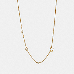 COACH C9448 Signature Crystal Necklace GOLD