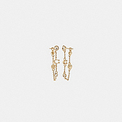 Signature Crystal Chain Earrings - GOLD - COACH C9451