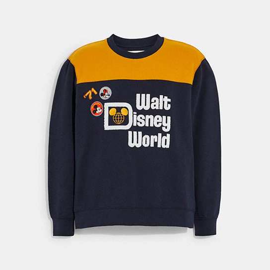 C9481 - Disney X Coach Walt Disney World Sweatshirt In Organic Cotton MIDNIGHT NAVY MULTI
