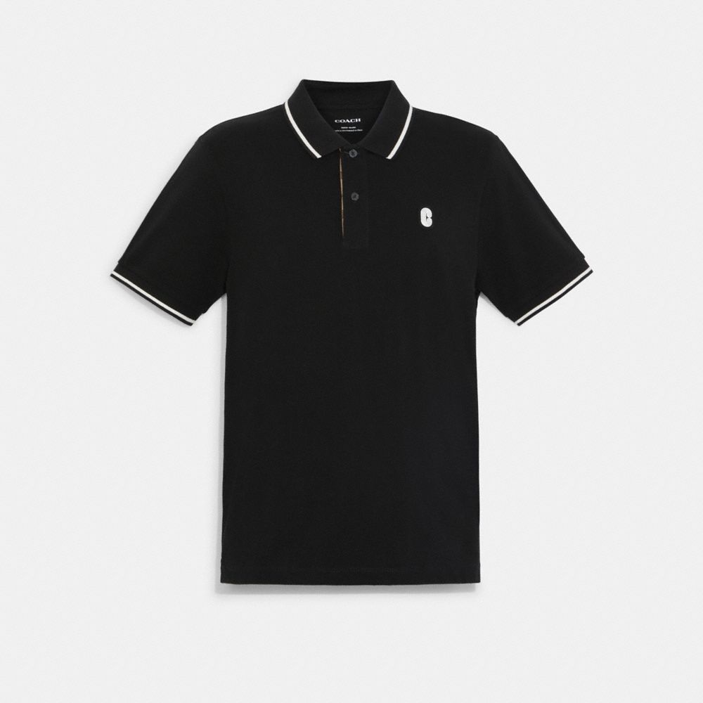 Polo With Signature Details - C9513 - Black