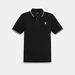 Polo With Signature Details - C9513 - Black