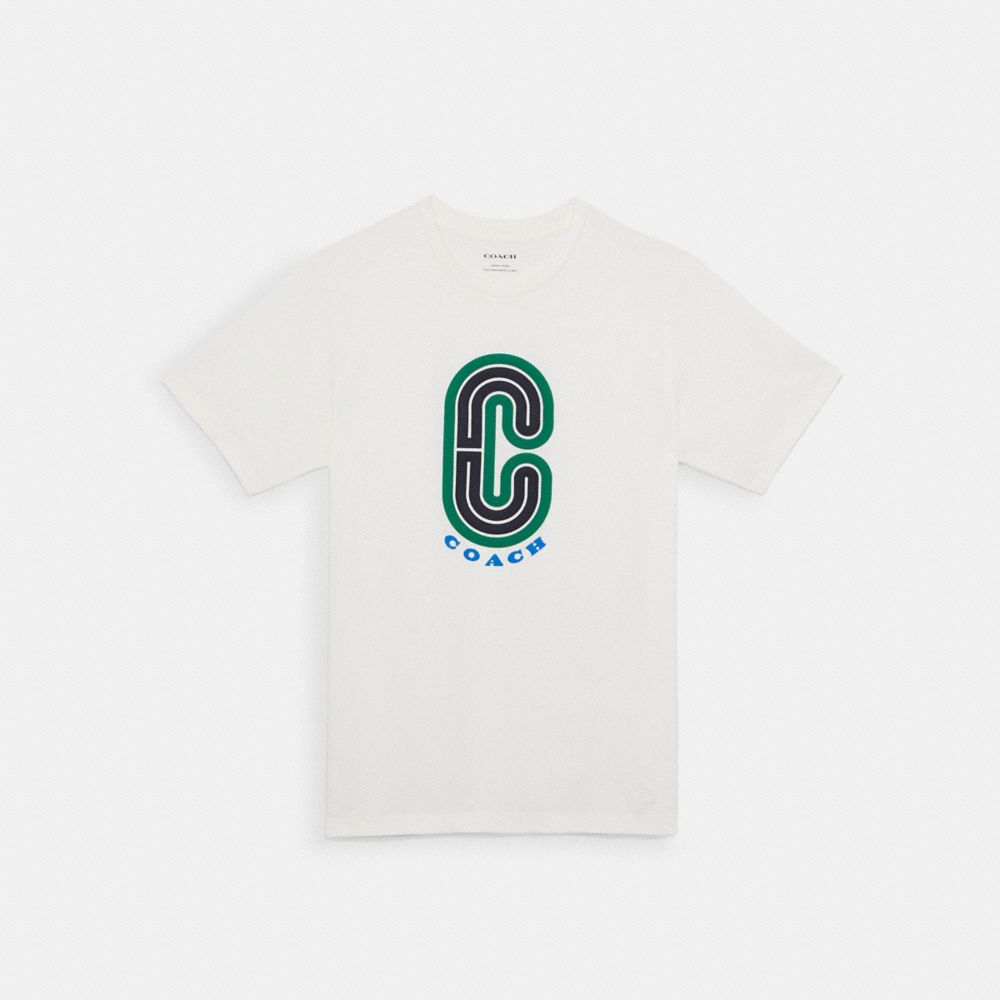 COACH C9515 Signature Retro T Shirt BRIGHT WHITE