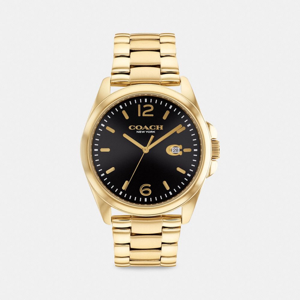COACH C9551 Greyson Watch, 41 Mm Gold