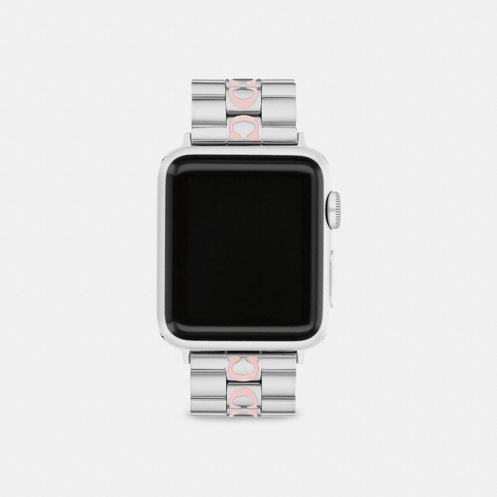 COACH C9558 Apple Watch® Strap, 38 Mm And 40 Mm Stainless Steel/Blush