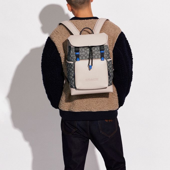 COACH Official Site Official page | LEAGUE FLAP BACKPACK IN 