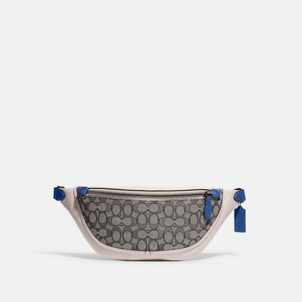 League Belt Bag In Signature Jacquard - C9583 - Black Copper/Navy/Steam