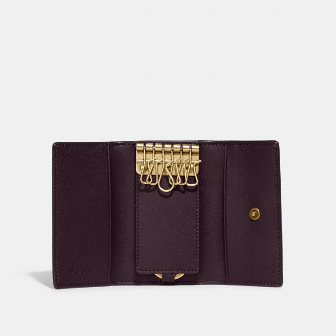 ホワイト系何でも揃う 新品未使用♡COACH ホースアンドキャリッジ キー 超人気の Y67☆COACH レディース キーケース ブルー系 キーケース