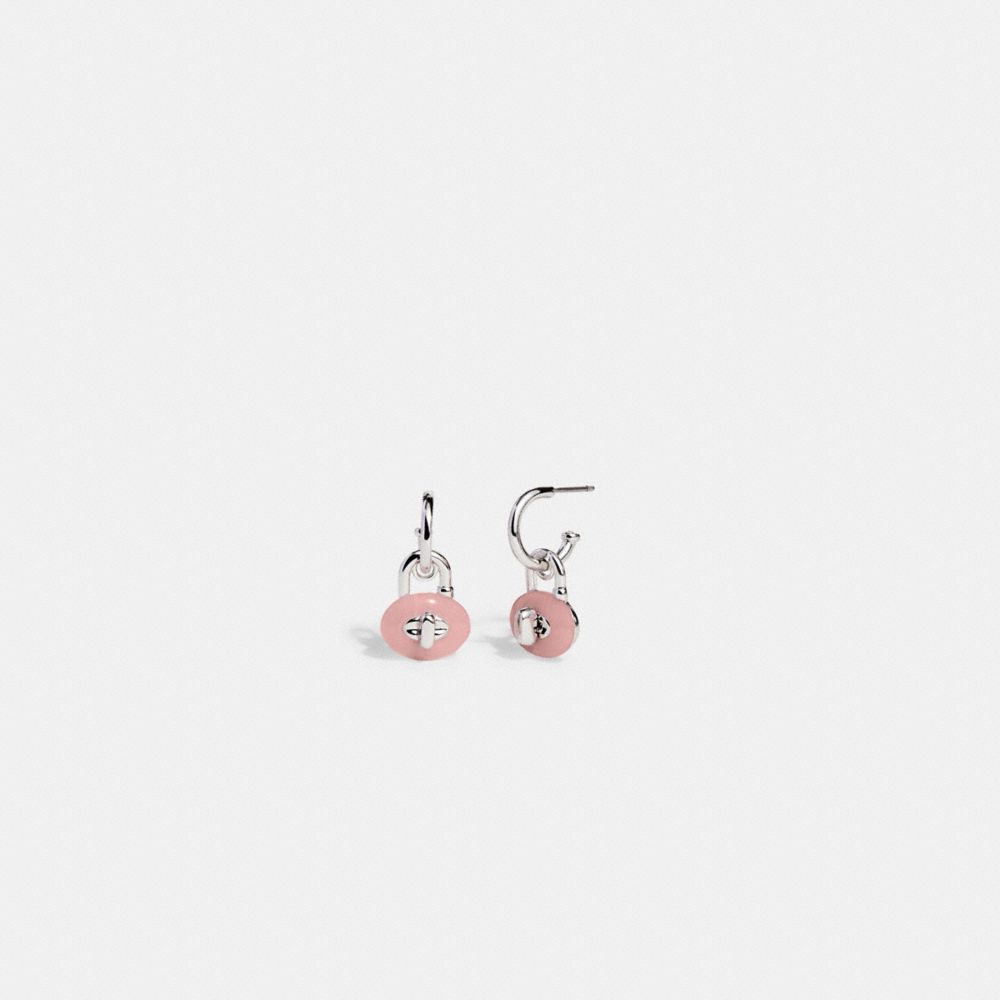 C9616 - Signature Turnlock Earrings GOLD/PINK