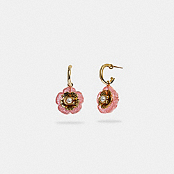Tea Rose Earrings - C9619 - Gold/Pink