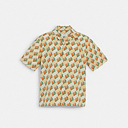 COACH C9686 Snail Camp T Shirt In Organic Cotton YELLOW