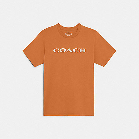 COACH C9693 Essential T Shirt In Organic Cotton BUTTERSCOTCH