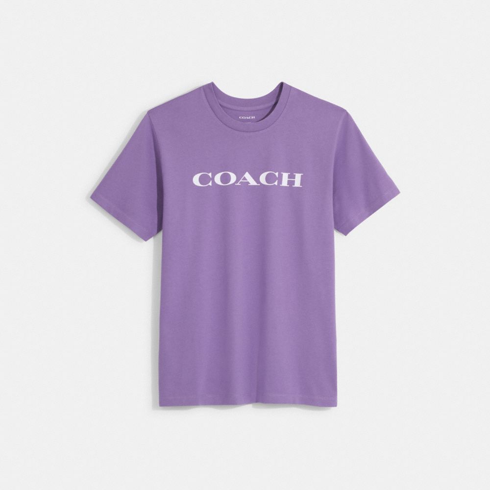 COACH C9693 Essential T Shirt In Organic Cotton PURPLE