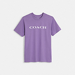 COACH C9693 Essential T Shirt In Organic Cotton PURPLE