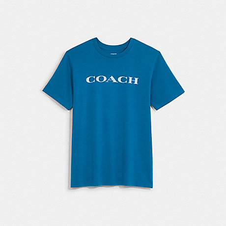 COACH C9693 Essential T Shirt In Organic Cotton Blue-Sapphire