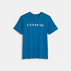 COACH C9693 Essential T Shirt In Organic Cotton BLUE SAPPHIRE