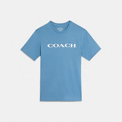 COACH C9693 Essential T Shirt In Organic Cotton BLUE HEAVEN