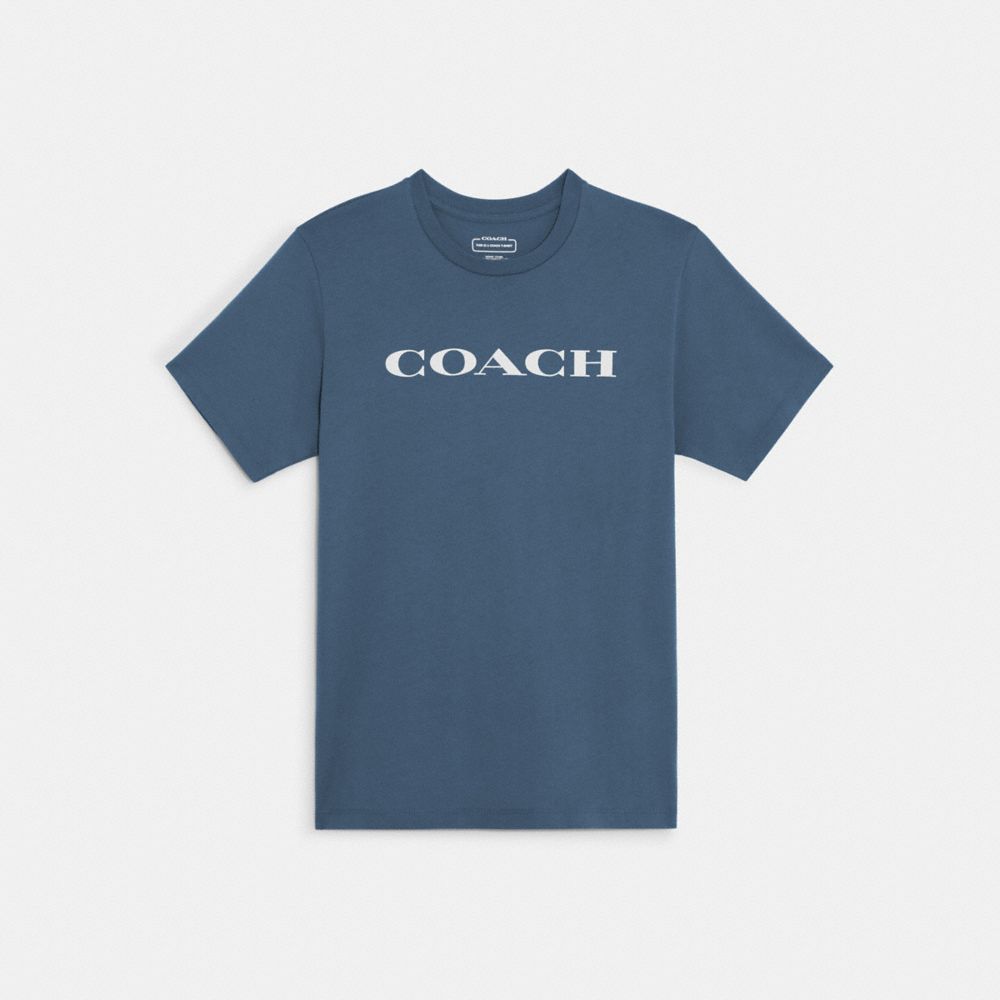 COACH C9693 Essential T Shirt In Organic Cotton Orion Blue