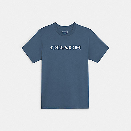 COACH C9693 Essential T Shirt In Organic Cotton Orion-Blue