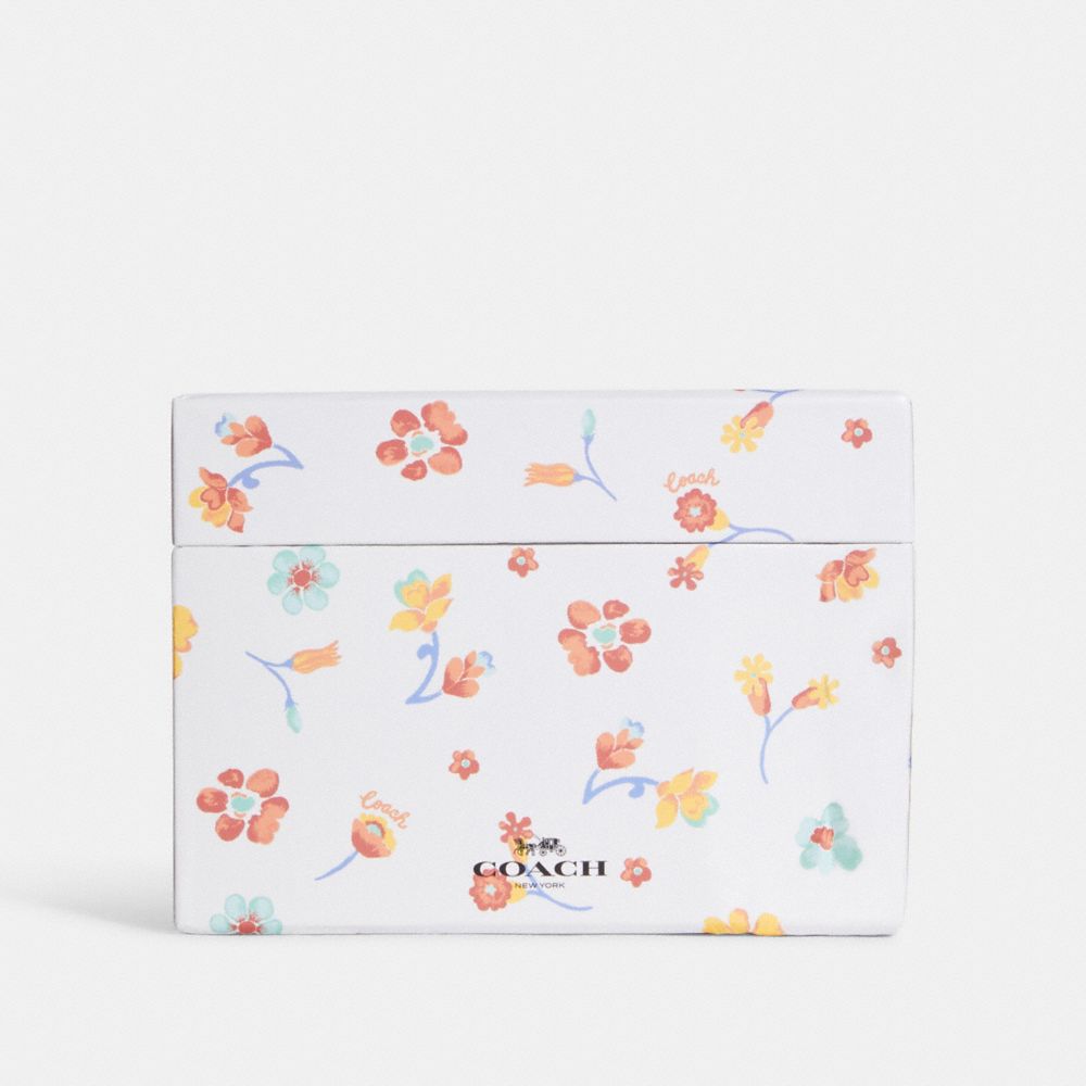 Boxed Notecards With Mystical Floral Print - CHALK PINK - COACH C9699