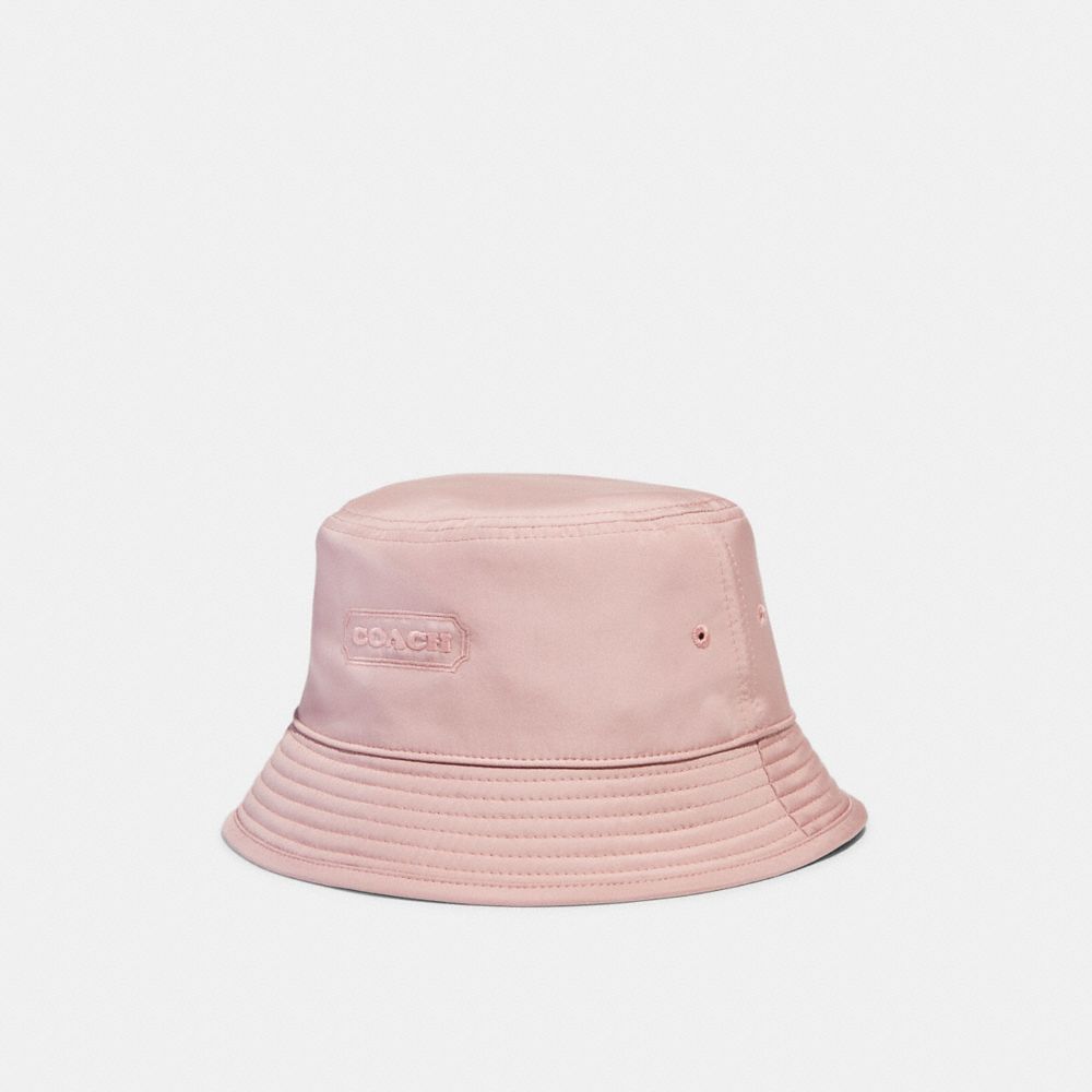 COACH C9715 Reversible Signature Nylon Bucket Hat FADED PINK