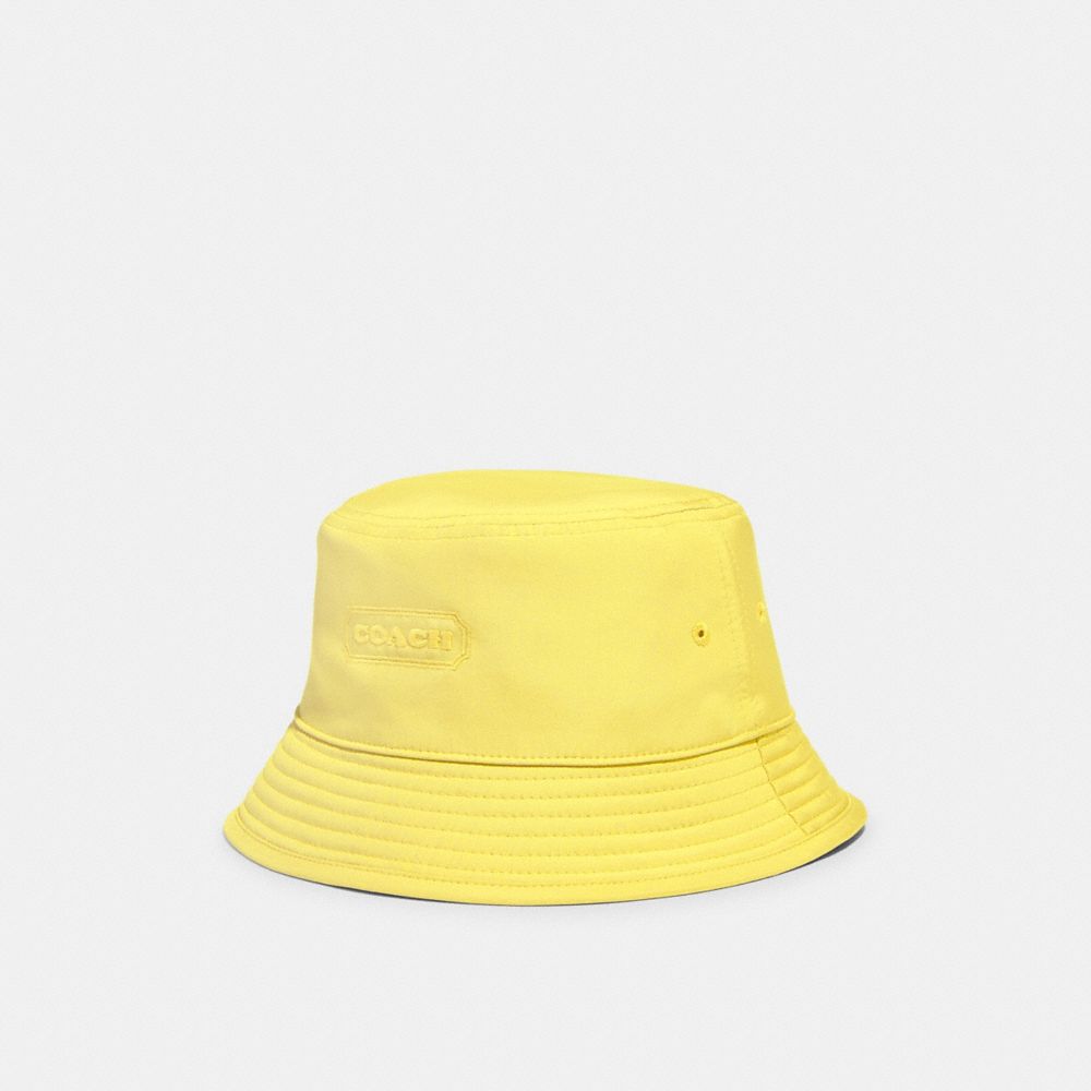 COACH C9715 Reversible Signature Nylon Bucket Hat YELLOW