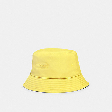 COACH C9715 Reversible Signature Nylon Bucket Hat Yellow