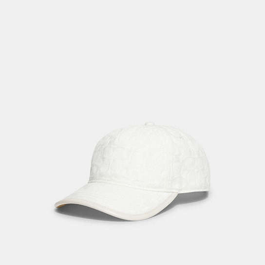 C9717 - Signature Jacquard Baseball Hat White